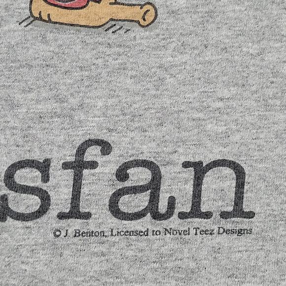 Vintage Funny Firefighter Couch-Potato Shirt Large 22x28 Gray - Picture 10 of 14